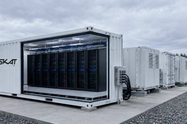 SKAT modular data center with integrated server racks, power and cooling infrastructure
